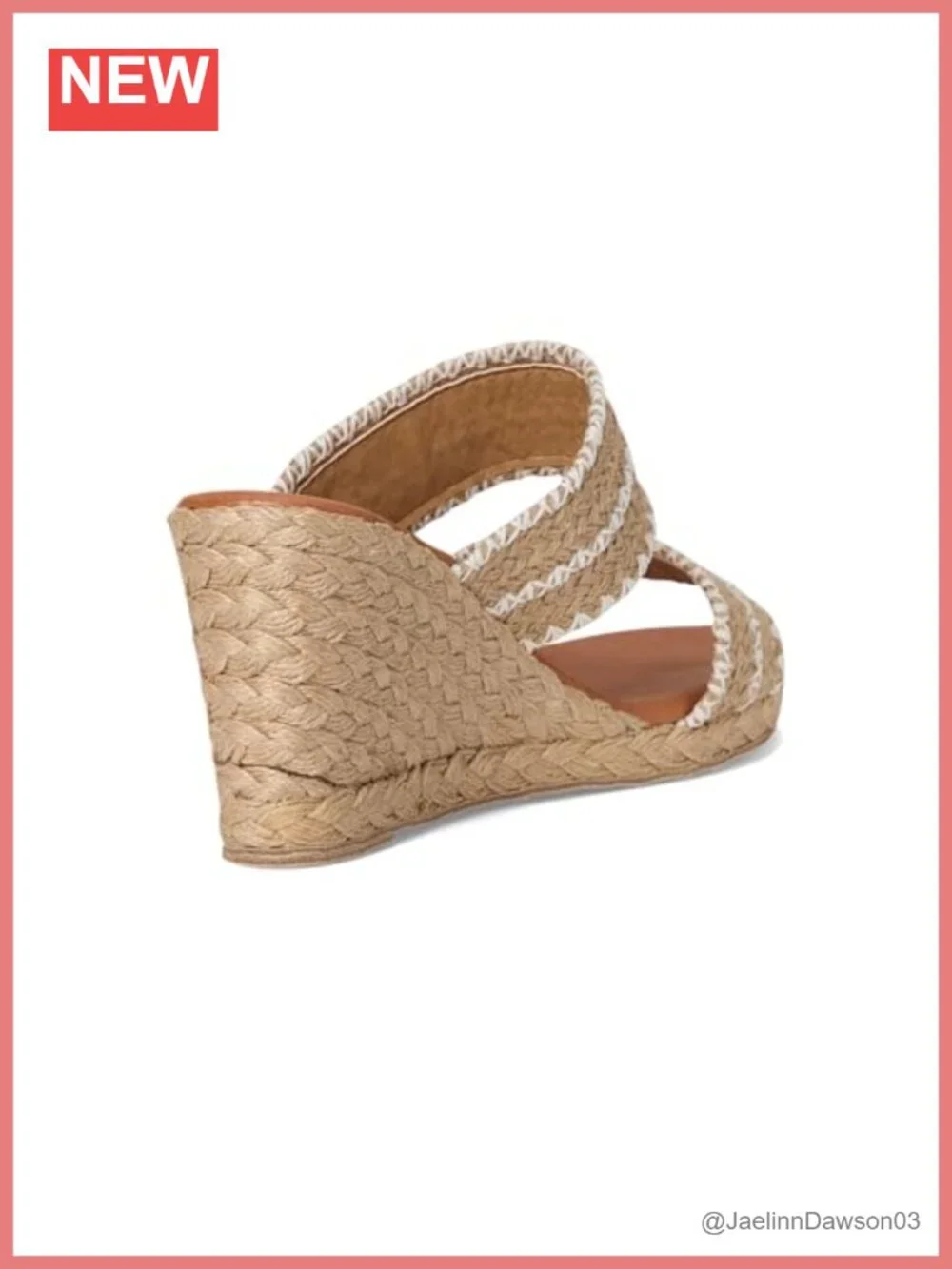 Raffia Wedge Sandal, Slip-On, Leather Lining & Insole, Handcrafted in Spain